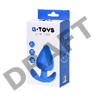 Анальная пробка A-Toys by TOYFA Nosh, силикон, синяя, 8,3 см