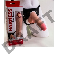Страпон на креплении LoveToy с поясом Harness, реалистичный, neoskin, телесный, 16 см