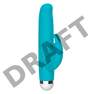 Голубой вибратор-кролик The Mini Rabbit - 13,9 см.