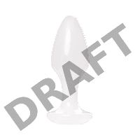 Анальная втулка TOYFA, акрил, белый, 9,5 см, Ø 3,4 см