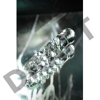 Накопитель Двусторонний фаллоимитатор Sexus Glass, стекло, прозрачный, 16 см