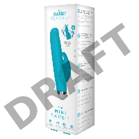 Голубой вибратор-кролик The Mini Rabbit - 13,9 см.