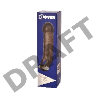 Насадка ToyFa XLover, для увеличения размера с вибрацией,TPE, черная прозрачная, 15,5 см