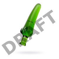 Нереалистичный фаллоимитатор Sexus Glass, стекло, зеленый, 13,5 см