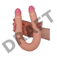 Двусторонний фаллоимитатор FORM KEEP - 42,6 см.