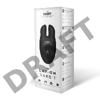 Черный вибростимулятор с ушками The Lay-on Rabbit