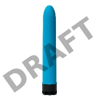 Классический силиконовый вибратор 2,8х18см, синий 47506-MM