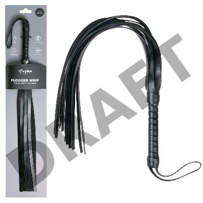 Черный флоггер Flogger Whip - 46 см.