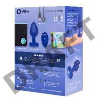 Вибрирующая втулка Vibrating Jewel Plug L/XL цвета синий сапфир