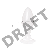 Анальная втулка TOYFA, акрил, белый, 9,5 см, Ø 3,4 см