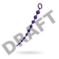 Анальная цепочка ToDo by Toyfa Grape, силикон, фиолетовая, 35 см, Ø 2,7 см