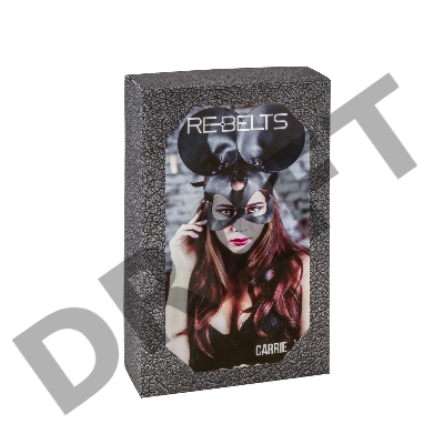 Чёрная маска Carrie Black с круглыми ушками