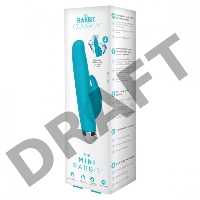 Голубой вибратор-кролик The Mini Rabbit - 13,9 см.