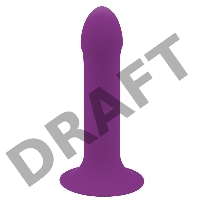 Дилдо на присоске с двойной плотностью HITSENS S06 Purple ADRIEN LASTIC DILDO DUAL DENSITY