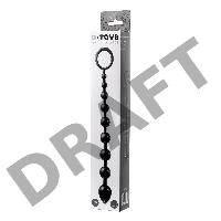 Анальная цепочка Toyfa A-toys Talis, TPE, черный, 28,3 см