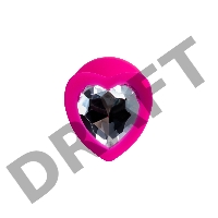 Анальная втулка ToDo by Toyfa Diamond Heart, силикон, розовая, 8 см, Ø 3 см