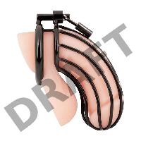Металлическая черная клетка с замком для сексуальных пыток члена Prisoner Cock Cage