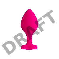 Анальная втулка ToDo by Toyfa Diamond Heart, силикон, розовая, 8 см, Ø 3 см