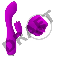Вибростимулятор с клиторальным отростком с язычком Pretty Love Doreen 