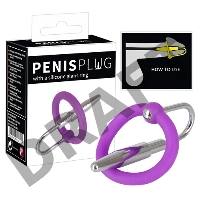 Уретральный Стимулятор с силиконовым кольцом под головку Penis Plug