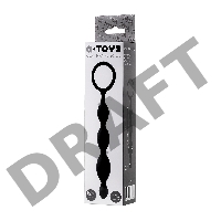 Анальная цепочка Toyfa A-toys S, силикон, черный, 19,5см