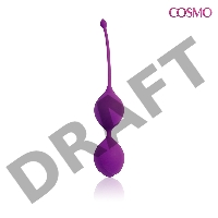 Фиолетовые двойные вагинальные шарики с хвостиком Cosmo