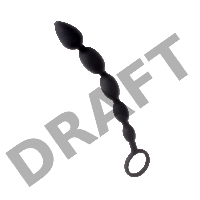 Анальная цепочка Toyfa A-toys Dang, силикон, черный, 27,6 см