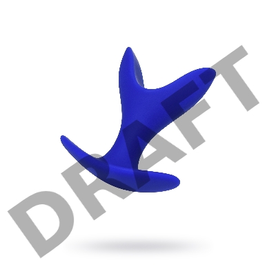 Расширяющая анальная втулка ToDo by Toyfa Bloom, силикон, синяя, 8,5 см, Ø 4,5 см