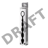 Анальная цепочка Toyfa A-toys Dang, силикон, черный, 27,6 см