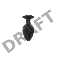 Пробка анальная Силиконовая черная S (5.8*2.8cm) 3305-01