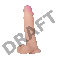 Телесный фаллоимитатор на присоске BEST COCK 7 - 20 см.