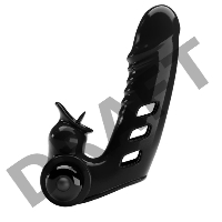 Черная вибронасадка на палец Corbin - 11 см.