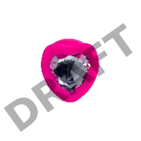Анальная втулка ToDo by Toyfa Diamond Heart, силикон, розовая, 9,5 см, Ø 4 см