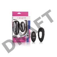 Черный вибровкладыш в трусики с пультом ДУ Silicone Remote Panty Pleaser