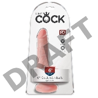 King Cock Фаллоимитатор-реалистик с яичками 6 телесный