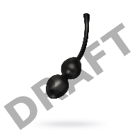 Вагинальные шарики Mystim Jane Wonda Geisha Balls duo, электростимуляция, силикон, черные, Ø 3,5 см