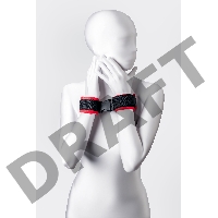 Наручники Anonymo #0106, велюр, красные, 24 см
