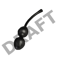 Вагинальные шарики Mystim Jane Wonda Geisha Balls duo, электростимуляция, силикон, черные, Ø 3,5 см