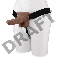 Коричневый перезаряжаемый вибрострапон - 18 см.