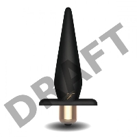 Черный анальный плаг Vibrating Butt Plug