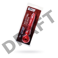 Насадка на пенис Black & Red by TOYFA с вибрацией, силикон, красный, 24 см
