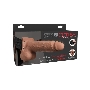 Перезаряжаемый универсальный полый вибрострапон с пультом ДУ Fetish Fantasy 7 Hollow Rechargeable Strap-On Remote Tan