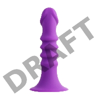 Анальный фаллоимитатор A-Toys Drilly, силикон, фиолетовый, 14 см