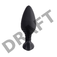 Анальная втулка LOVENSE Hush (L), силикон, черная, 12,1 см