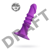 Анальный фаллоимитатор A-Toys Drilly, силикон, фиолетовый, 14 см