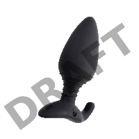 Анальная втулка LOVENSE Hush (L), силикон, черная, 12,1 см