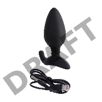 Анальная втулка LOVENSE Hush (L), силикон, черная, 12,1 см