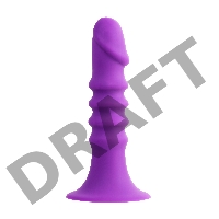 Анальный фаллоимитатор A-Toys Drilly, силикон, фиолетовый, 14 см