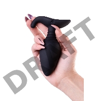 Анальная втулка LOVENSE Hush (L), силикон, черная, 12,1 см