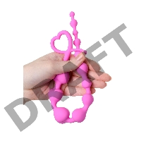 Анальная цепочка ToDo by Toyfa Long Sweety, силикон, розовая, 34 см, Ø 2,7 см
